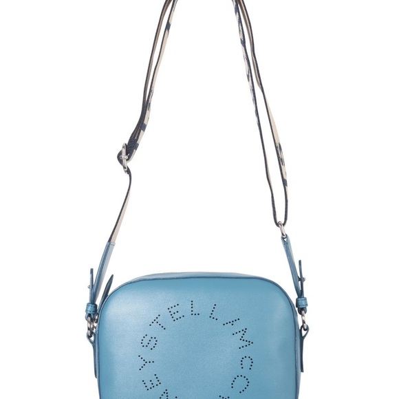 Stella McCartney Teal Crossbody Mini Camera Bag with Logo Strap - Picture 10 of 10